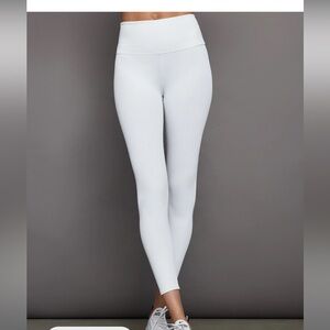 Carbon38 White ribbed leggings
